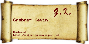 Grabner Kevin névjegykártya